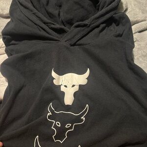 Under Armour Project Rock Brahma Bull Black sleeveless Hoodie